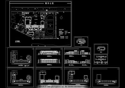 某农村中学建筑施工全图cad图纸